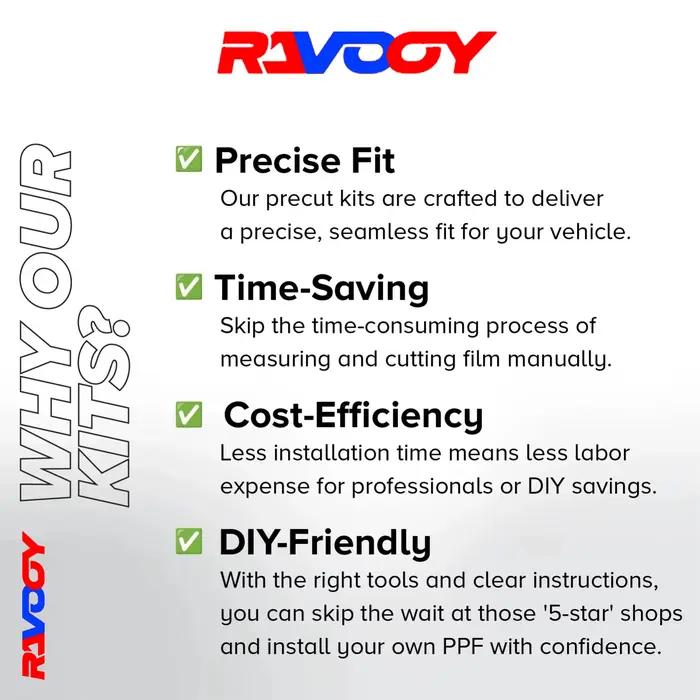 Film de Protection de peinture PPF prédécoupé pour voiture, véhicule complet pour Toyota Prado Black Pack 2020 – 2023