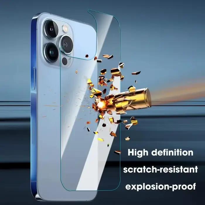 1-3 pièces verre trempé d'écran arrière pour iPhone 17 16 15 12 14 13 Pro Max 14 16 15 Plus 12 13 Mini films de
