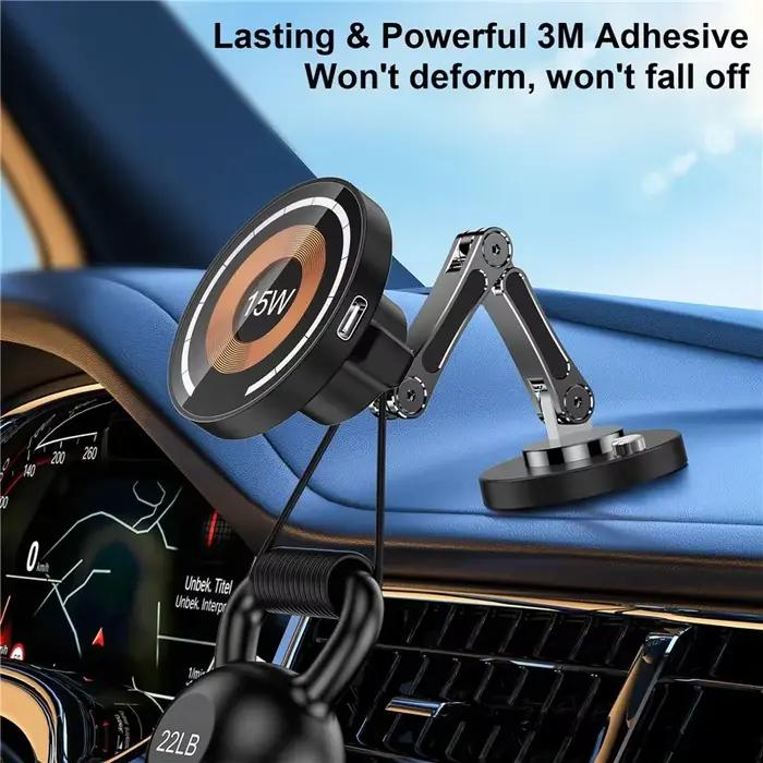 Support de chargeur magnétique sans fil pour voiture