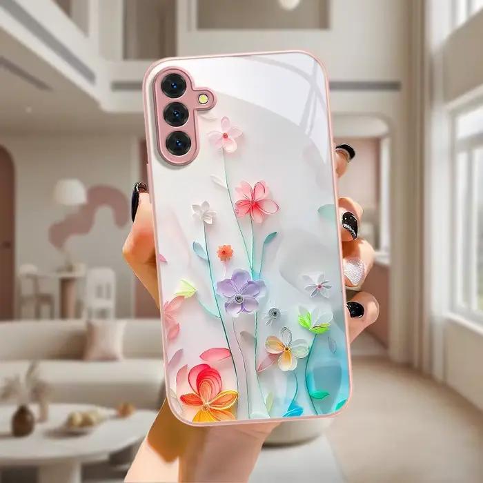 Coque de téléphone en verre trempé pour Samsung S25 Ultra S26 S24 S23 S21 FE S22 Plus A56 5G A57 A55 A54 A17 A36 A53
