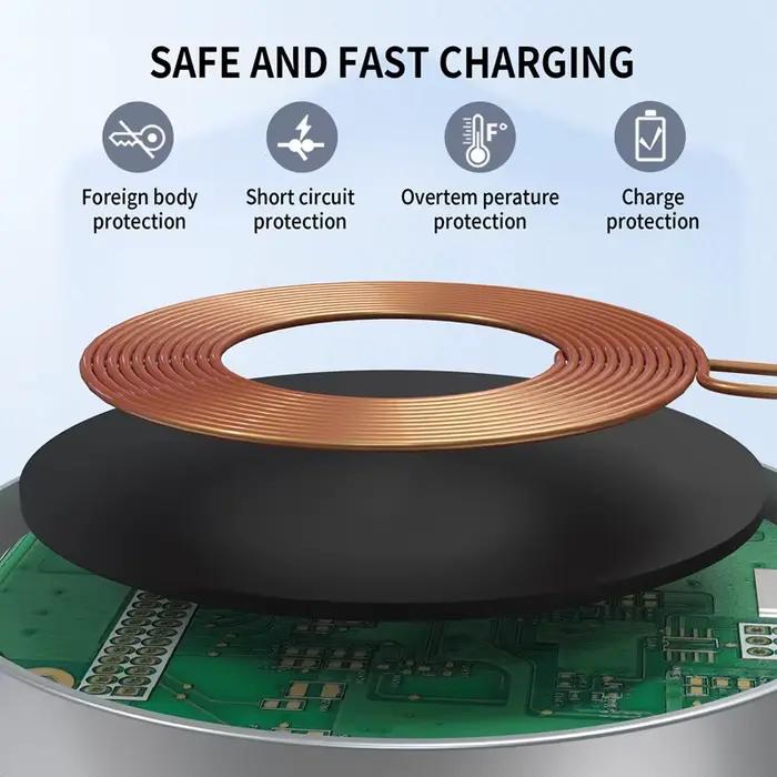 Chargeur Magnétique Sans Fil 15W à Charge Rapide Pratique pour Samsung Apple 17 16 15 14 Pro Max Airpods 4 Pro Station