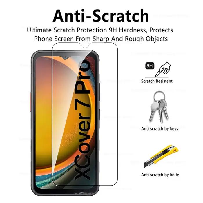 Film de protection en verre trempé transparent pour Samsung Galaxy XCover7 Pro résistant aux rayures et aux chocs pour une utilisation fluide et sans souci