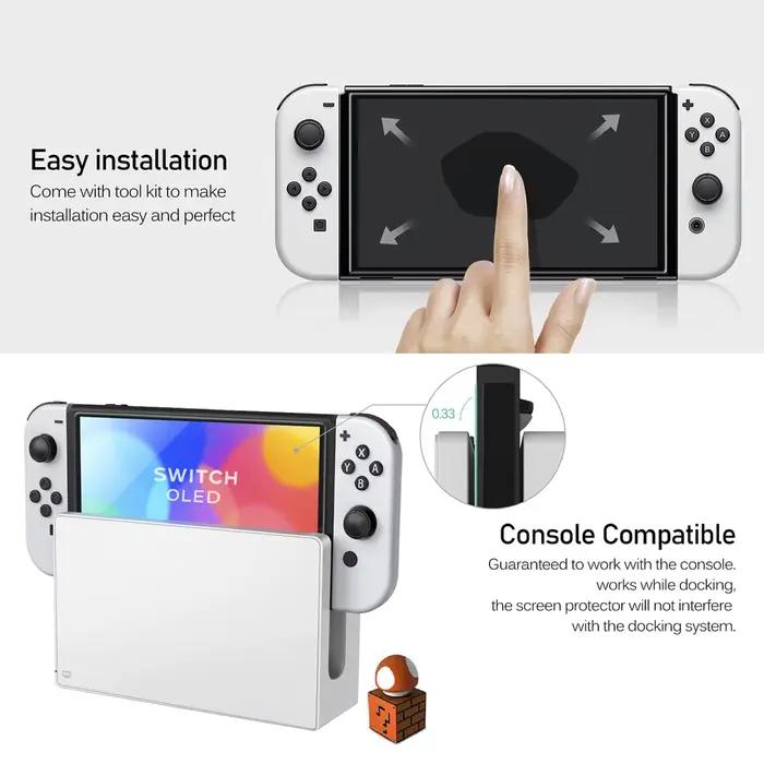 Verre trempé 9H pour Nintendo Switch OLED Switch2 2