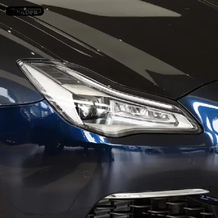 Film teinté de protection de la lumière du sauna de voiture, autocollant de protection en TPU transparent noir fumé pour MaserSauGhibl droante Quattroporte