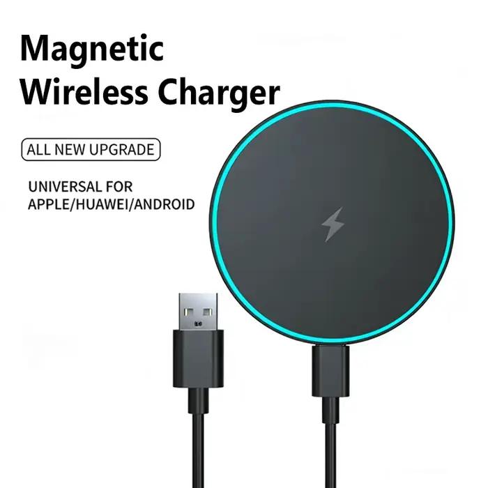 Chargeur Magnétique Sans Fil 15W à Charge Rapide Pratique pour Samsung Apple 17 16 15 14 Pro Max Airpods 4 Pro Station