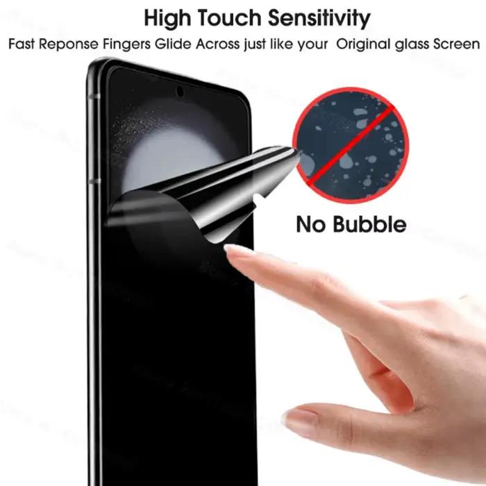 Protection de confidentialité 4 en 1 pour Samsung Z Flip 7 FE 6 5 4 3 2 Films Hydrogel résistants aux rayures Protecteurs d'écran faciles à installer