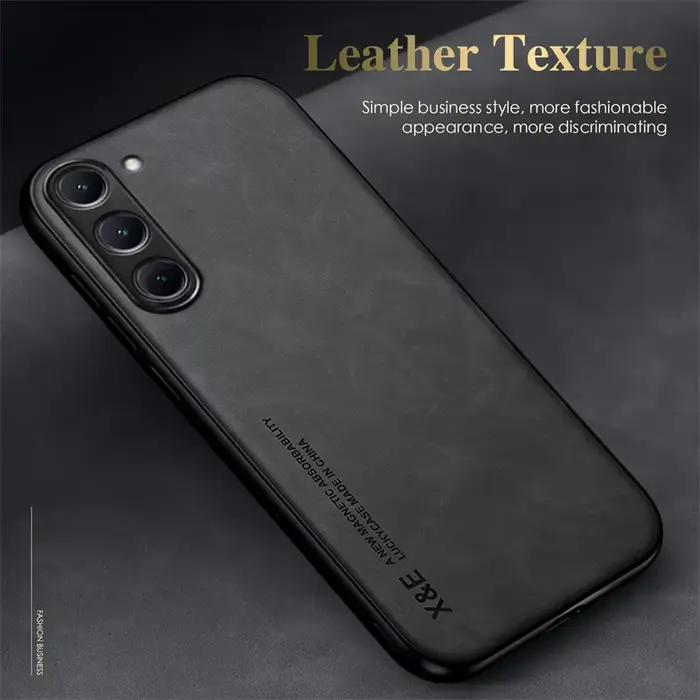 Étui magnétique en cuir de mouton pour Samsung Galaxy S24 S23 S22 S21 FE S20 Plus Note 20 Ultra Coque