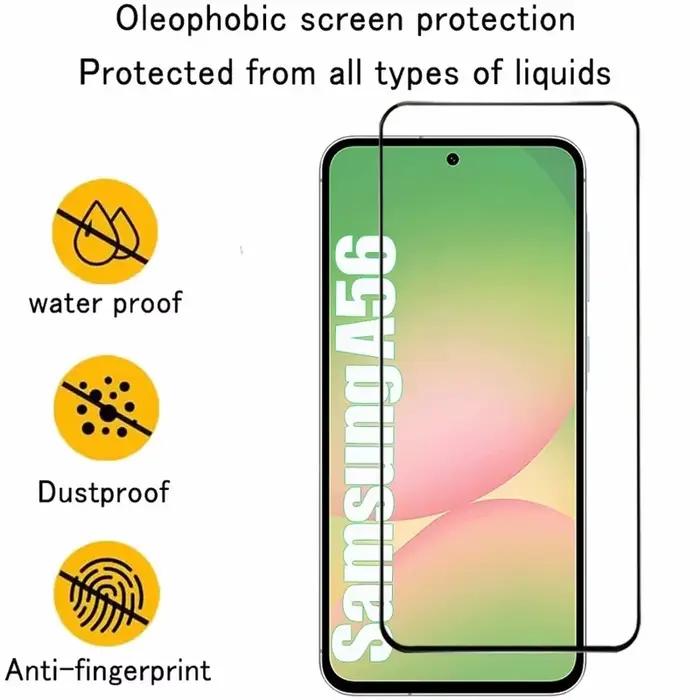 Protecteur d'écran en verre trempé haute définition pour Samsung Galaxy A56 A55 A54 A53 A17 A27 A37 A57 A36 A26 A16 A15 A25 A35 et Samsung S26 S25 S24 Ultra, disponible en diverses couleurs pour un style personnalisé