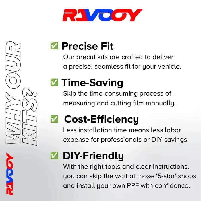 Film de protection de peinture (PPF) transparent pré-découpé pour véhicule complet, pour Jaecoo J8 Base 2024-2026, 8,5 mil, TPU auto-réparant, résistant aux rayures