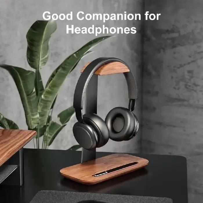 Support de casque de bureau de haute qualité avec base de rangement - Support universel pour casque et présentoir pour la maison et le bureau