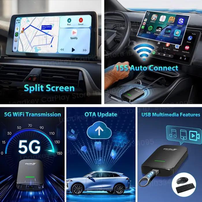 CP2A Pro Ai Box adaptateur sans fil CarPlay Android Auto sans fil Smart