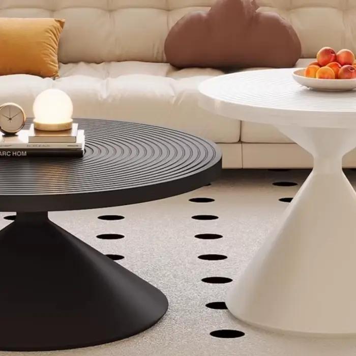 Tables basses simples de Type sablier, Table d'appoint ronde créative pour chambre à coucher, meubles de salon d'art de luxe multifonctionnels modernes