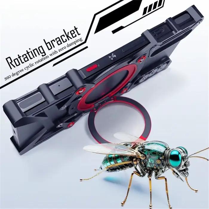 Étui en métal magnétique pour Redmagic 11S Pro+ / 11S Pro / 11 Pro / 11 Pro+ avec support rotatif
