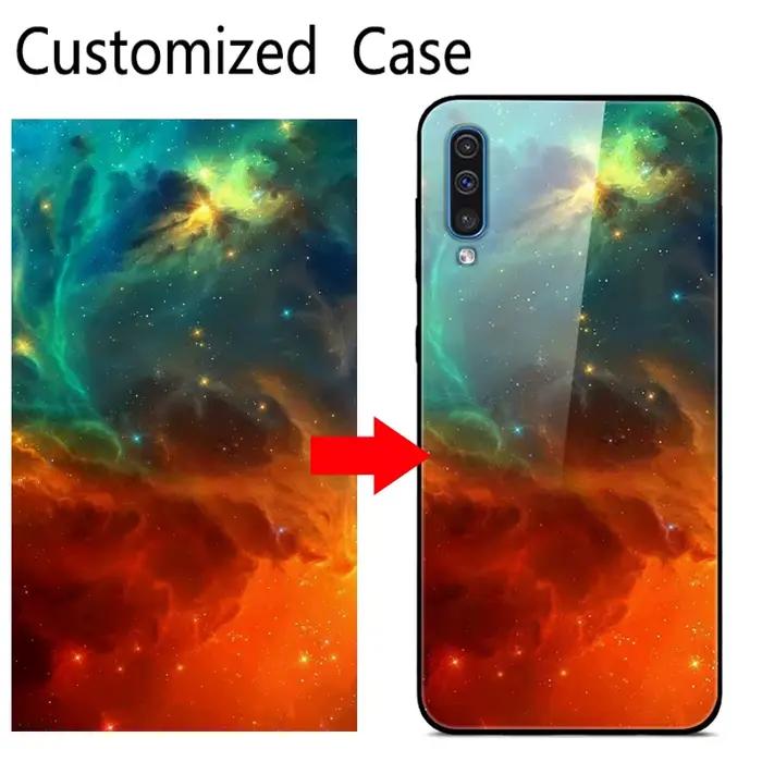 Coque en verre personnalisée pour Samsung Galaxy S10 5G Lite Note 8 9 10 20 S8 S9 S10e Plus Ultra S7 Edge