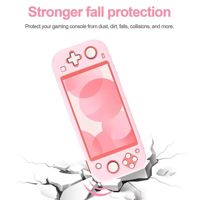 Étui de protection Nintendo Switch Lite en cristal dur, fin et doux, compatible avec la console, disponible en bleu, rose, rouge et vert pour gamer occasionnels et passionnés