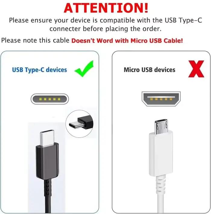 Samsung – chargeur rapide 15W, prise ue, 9V, 1,67 a, adaptateur d'alimentation, câble USB type C de 120CM, pour Galaxy S10 A32 A42 A12 A13 S8 Plus Note 9 8