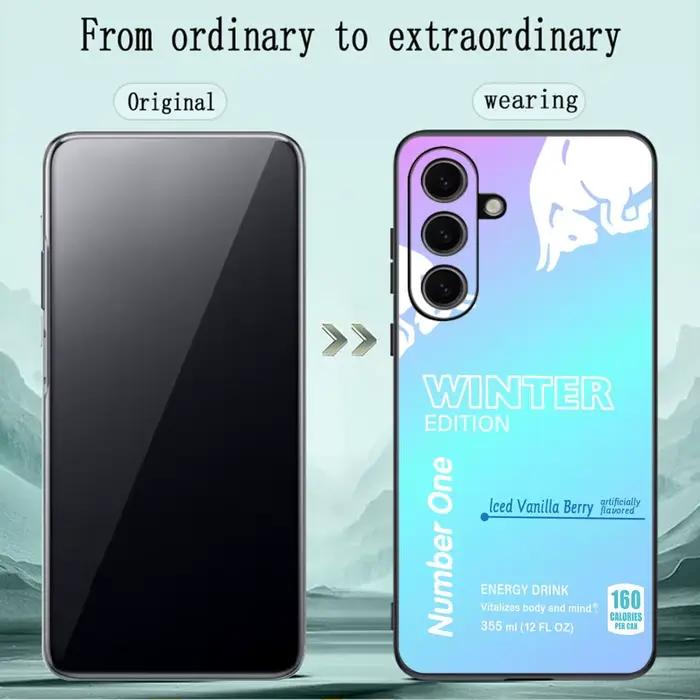 Coque de téléphone R-reds Colorful B-bulls Energy Drink pour Samsung Galaxy S25 S24 S23 S22 S21 S20 Plus Ultra Note20 Noir Souple Occasions Spéciales Créativité Protection Art Moderne