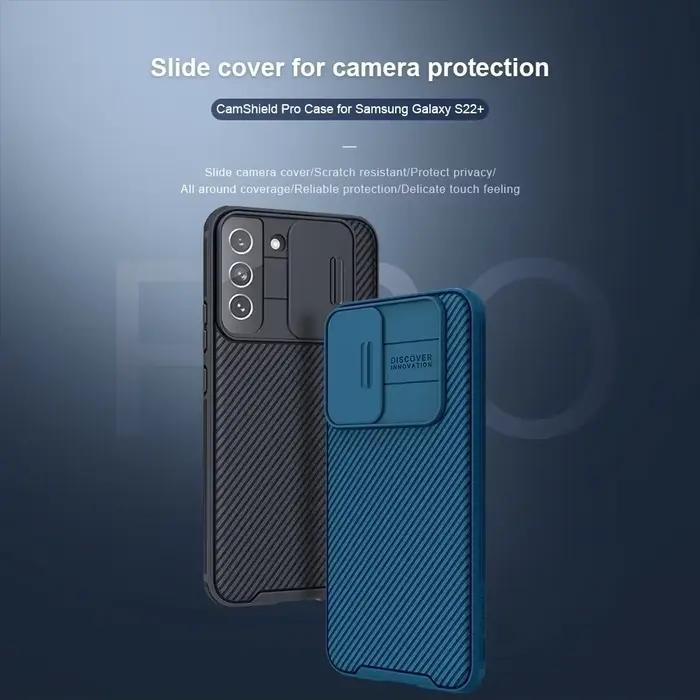 Étui Nillkin CamShield Pro Protection Anti-Rayures Anti-Empreintes Pour Samsung Galaxy S22 S23 S24 Ultra S25 Edge FE S26 Plus A57 A37 A17 A56 A26 A36 5G Occasions Spéciales Coque Arrière Blanc Bleu Ciel Bleu Marine