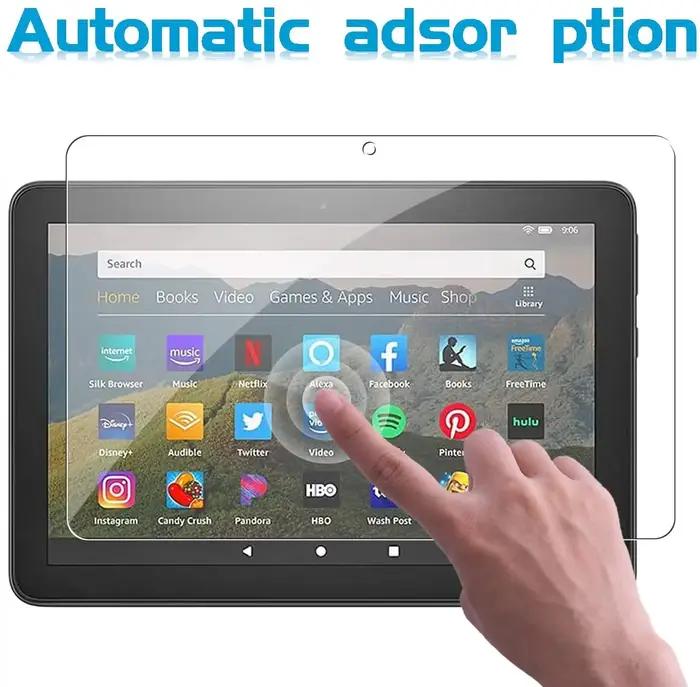 Protection en verre trempé pour tablette Amazon Fire HD 8 10e génération 2020 facile à installer et à entretenir pour un écran toujours propre et exempt de toutes imperfections