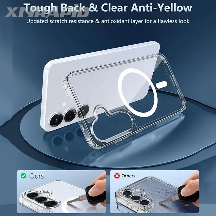 Étui magnétique antichoc en TPU+PC pour Samsung Galaxy A56 A36 A26 A16 A15 A35 A55 A54 A57 A37 A17 5G