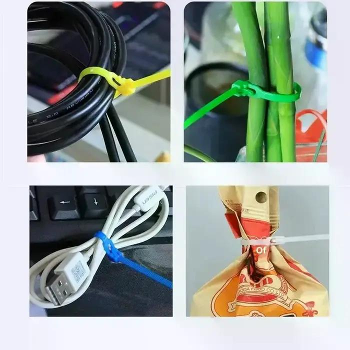 Attaches de câble détachables en plastique coloré