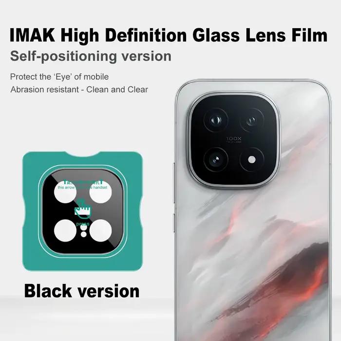 Film de protection d'objectif IMAK noir auto-adhésif pour iQOO 15 5G