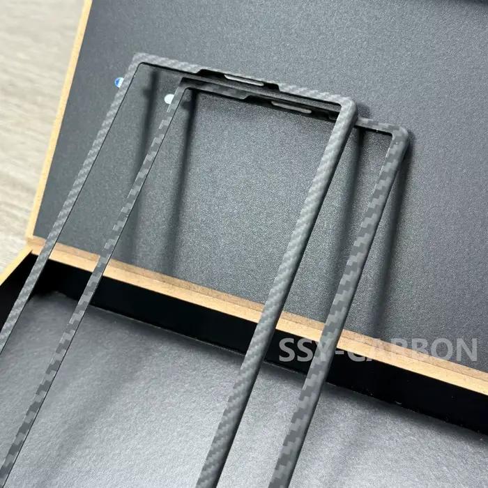 Pour Samsung Galaxy Z Fold 7 : Cadre avant en fibre d'aramide Kevlar