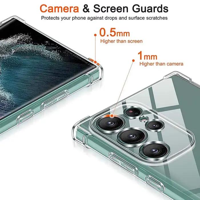 Coque souple en Silicone transparent antichoc pour Samsung S25 S24 S23 S22 S21 Ultra plus note20 Galaxy S 23 22 21 FE +