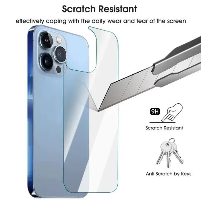 1-3 pièces verre trempé d'écran arrière pour iPhone 17 16 15 12 14 13 Pro Max 14 16 15 Plus 12 13 Mini films de