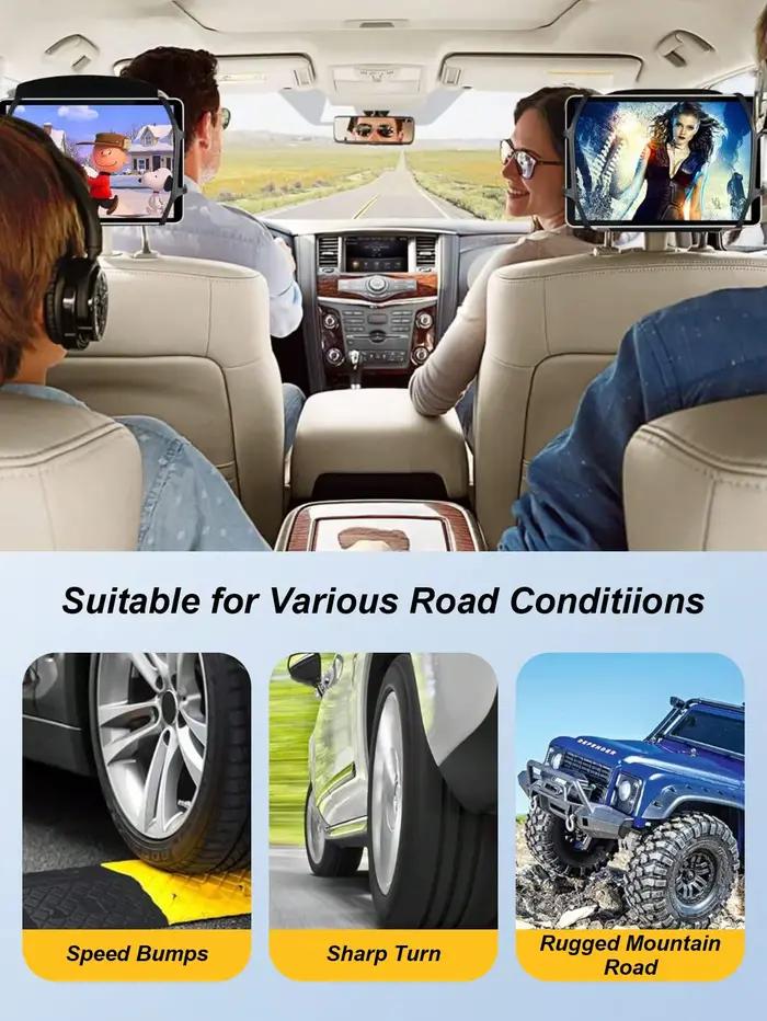 Support tablette pour appuie-tête de voiture – 360 ° Rotatif