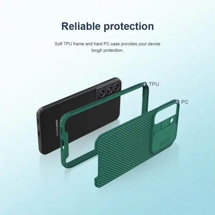 Étui Nillkin CamShield Pro Protection Anti-Rayures Anti-Empreintes Pour Samsung Galaxy S22 S23 S24 Ultra S25 Edge FE S26 Plus A57 A37 A17 A56 A26 A36 5G Occasions Spéciales Coque Arrière Blanc Bleu Ciel Bleu Marine