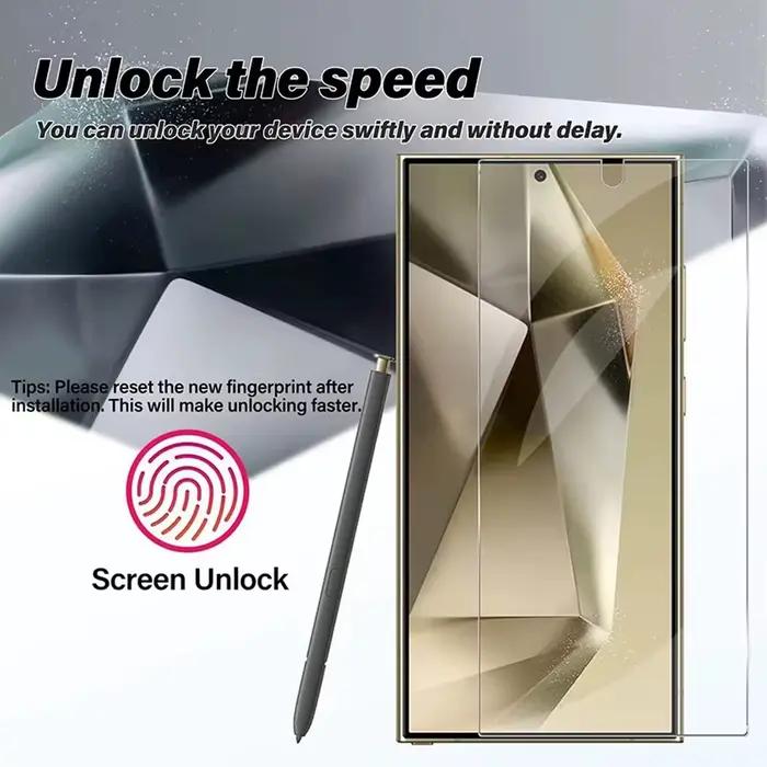 Film de verre trempé ultra HD pour Samsung Galaxy S25 S26 S24 Ultra et autres modèles A17 A27 A37 A57 A56 A36 A26 A55 A54 A53 A15 A16 A25 A35 A14 A24 A34 protecteur d'écran anti-rayures personnalisable