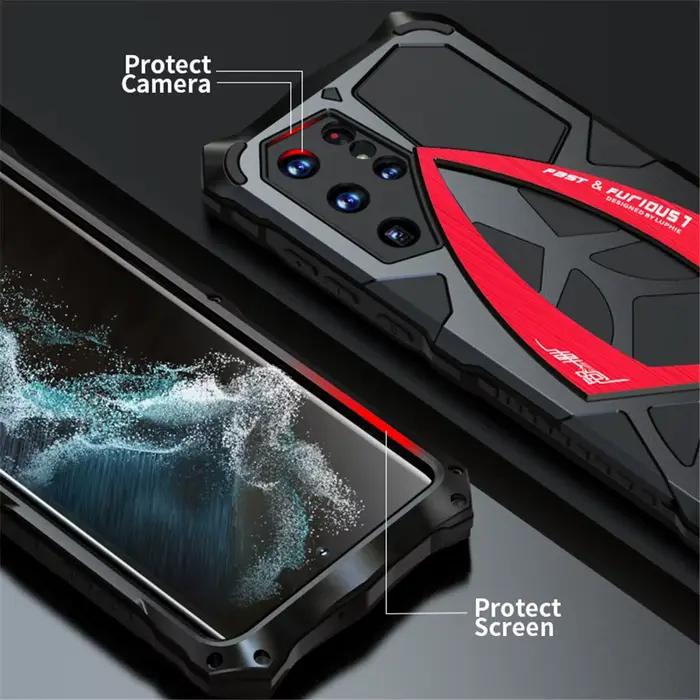 Coque de protection robuste en métal pour Samsung Galaxy S24 Ultra S23 Ultra résistante aux chocs et anti-rayures occassions spéciales et quotidienne