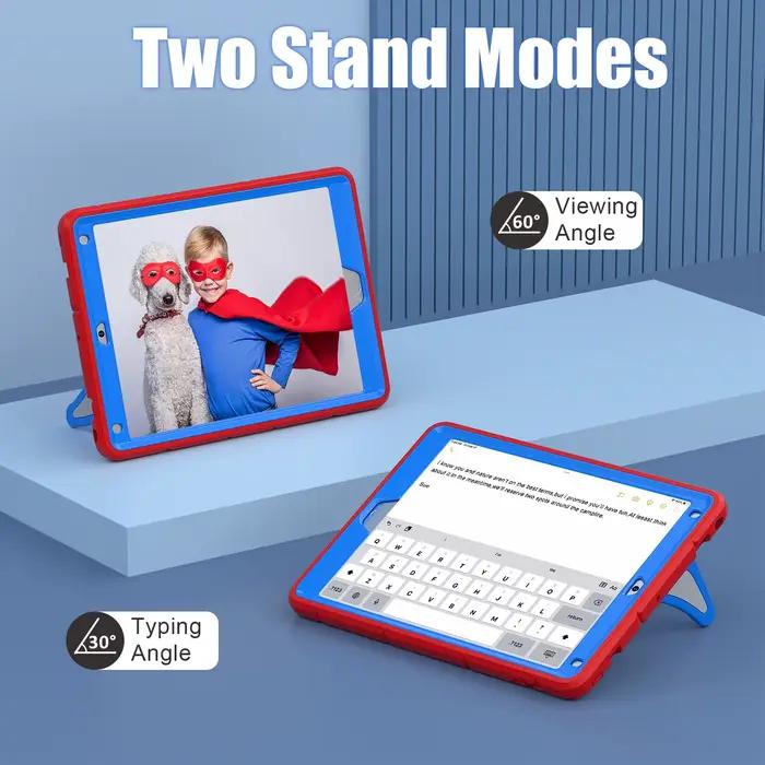 Coque de protection triple couche pour iPad 11", 10.9", 10.2", 9.7" et autres modèles, résistante aux chocs, anti-poussière, avec design décontracté pour un usage quotidien