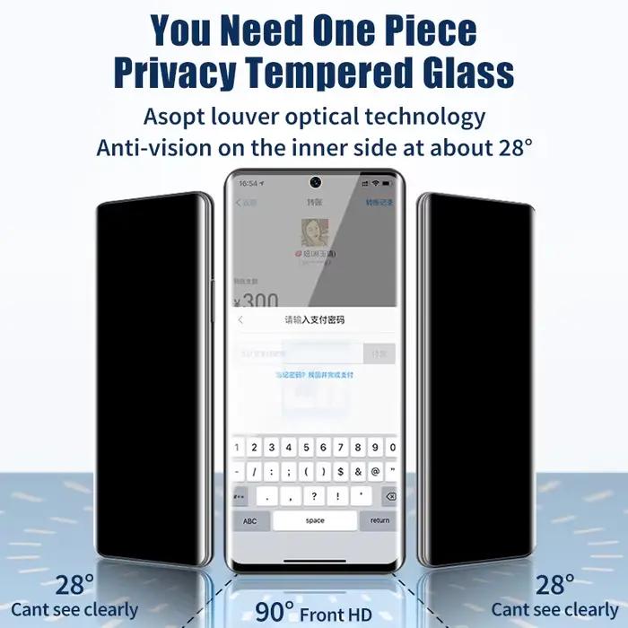 Protecteur d'écran anti-espion pour Honor Magic verre de confidentialité film protection anti-espion pour Honor Magic 5 Lite 4 3 Pro Plus 90 80 70 X50 X40 X9A X8A X7A