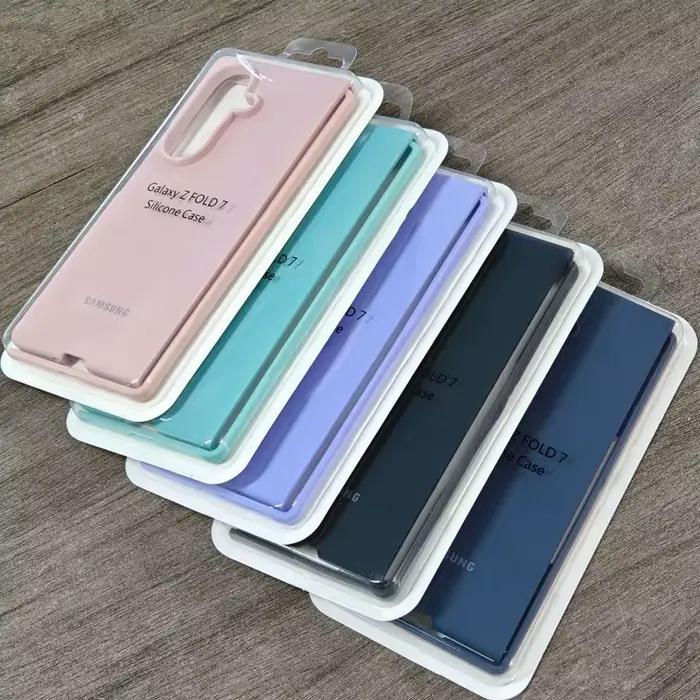 Coque en silicone liquide souple au toucher pour Samsung Galaxy Z Fold 7 6 5 4 3 2 Fold2 Fold3 Fold4 Fold5