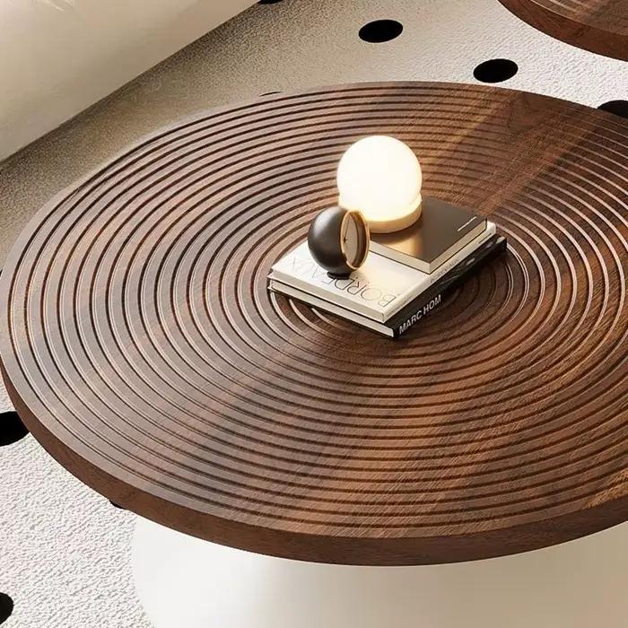 Tables basses simples de Type sablier, Table d'appoint ronde créative pour chambre à coucher, meubles de salon d'art de luxe multifonctionnels modernes