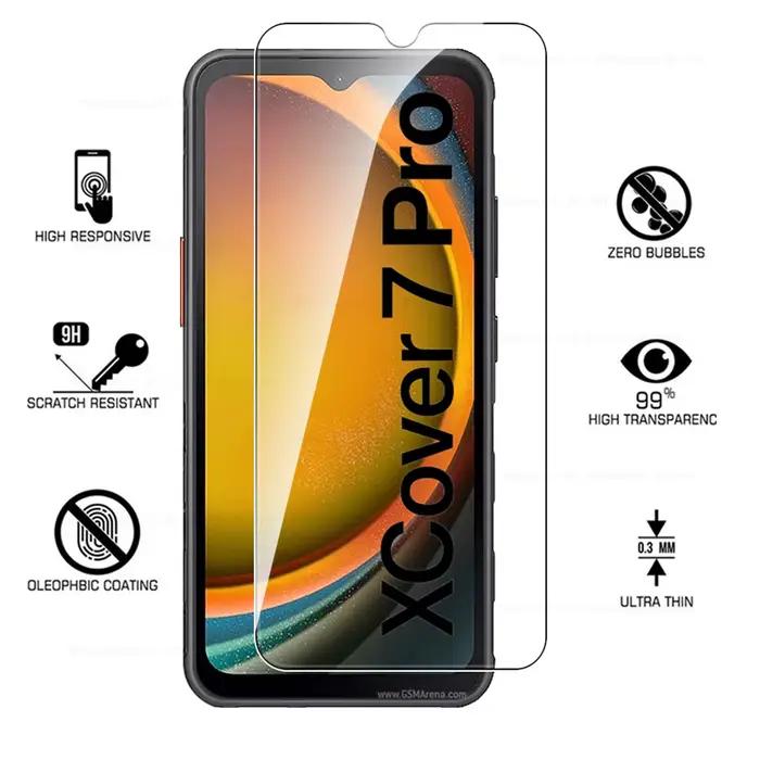 Film de protection en verre trempé transparent pour Samsung Galaxy XCover7 Pro résistant aux rayures et aux chocs pour une utilisation fluide et sans souci