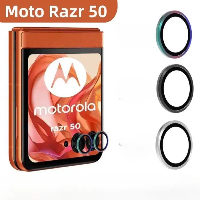 Film de protection d'objectif de caméra en métal pour Motorola RAZR 50