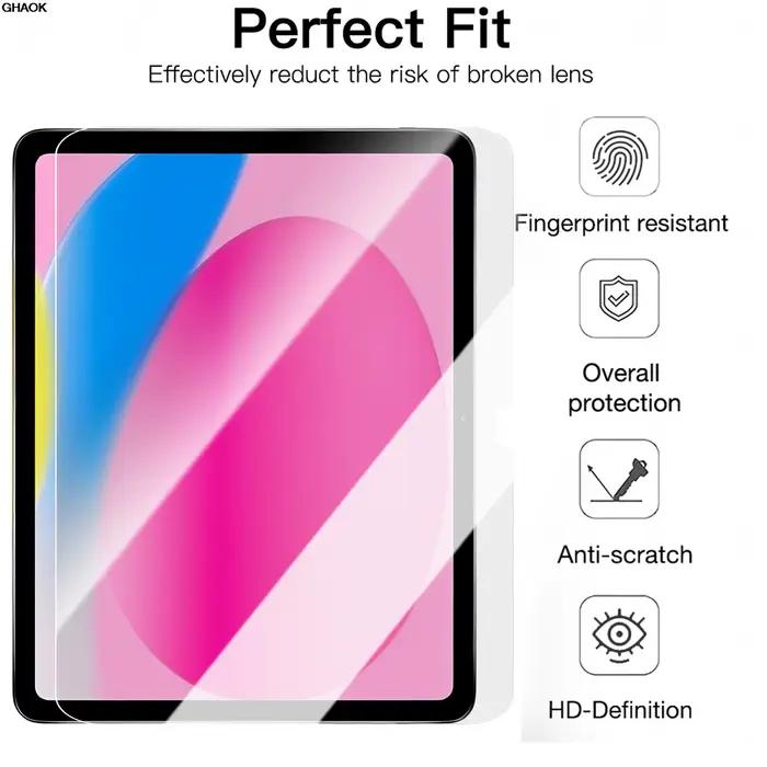 Pour IPad (A16) 11th 2025 Films de protection rigides Protecteurs d'écran incassables en verre trempé
