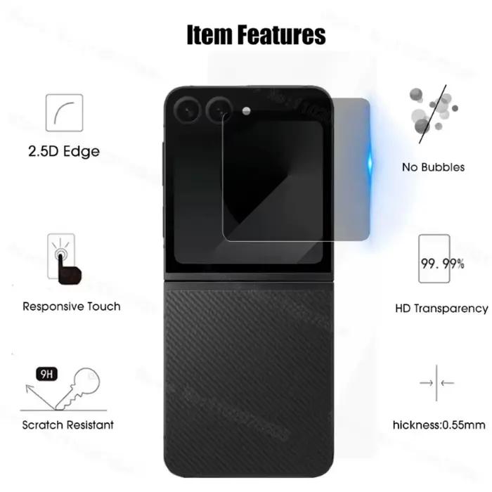 Protection de confidentialité 4 en 1 pour Samsung Z Flip 7 FE 6 5 4 3 2 Films Hydrogel résistants aux rayures Protecteurs d'écran faciles à installer