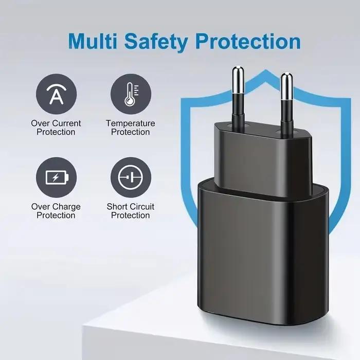 25W USB ue chargeur QC 3.0 Charge rapide pour Samsung S20 S21