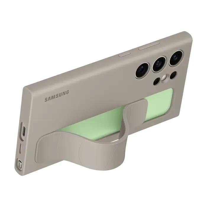 Étui de protection en silicone officiel Samsung S24 Ultra avec support et dragonne