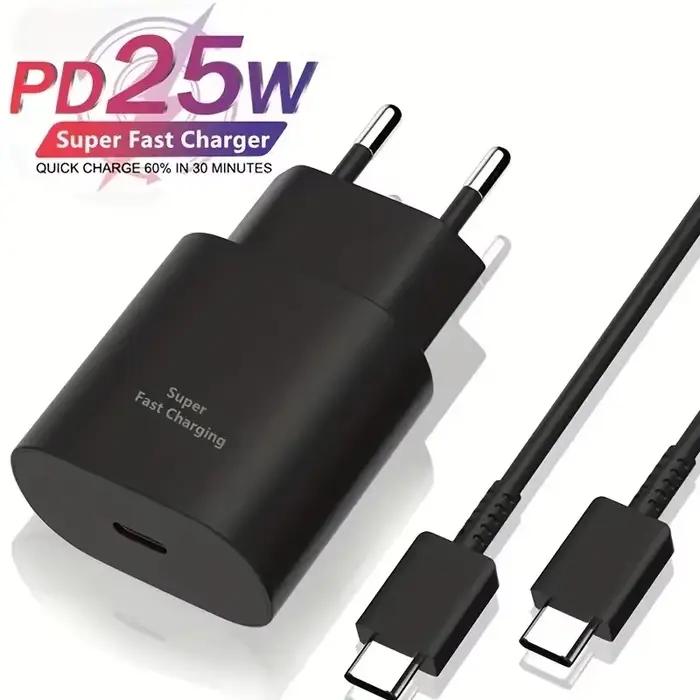 25W USB ue chargeur QC 3.0 Charge rapide pour Samsung S20 S21