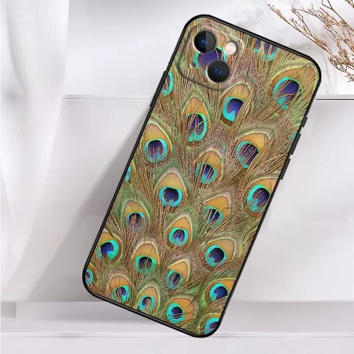 Coque antichoc Plume de Paon dessin animé pour iPhone 17 Pro Max 16 Pro Max 15 Pro Max 14 Pro Max 13 Pro Max 12 Pro Max 11 16e 16 16 Mini 17 Mini 17 Air protection silicone design unique occassions spéciales