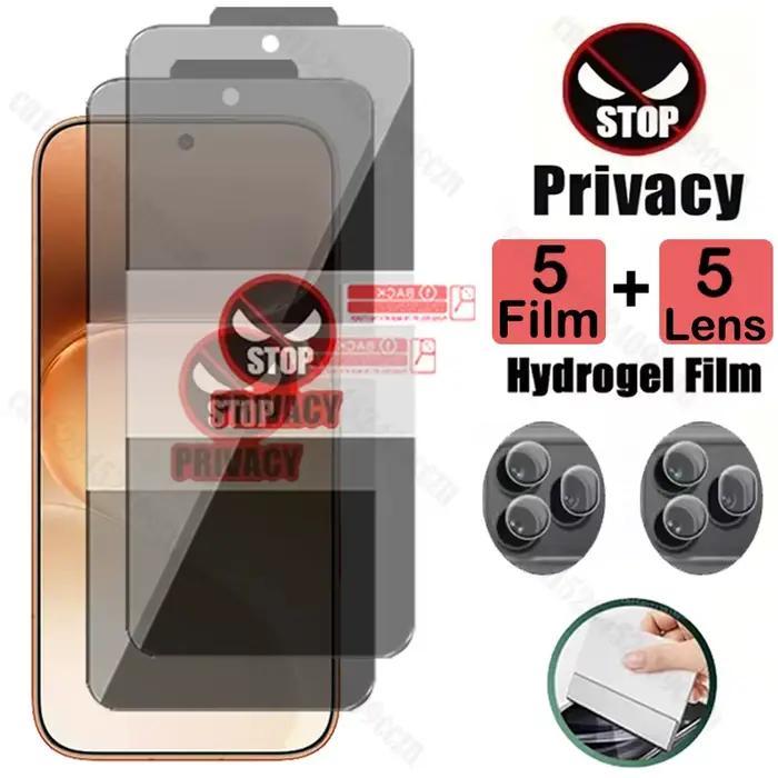 Film Hydrogel Anti-Espionnage Confidentialité Protection d'Écran et Film Souple pour Objectif Appareil Photo Honor 600 Occasions Spéciales Offrir