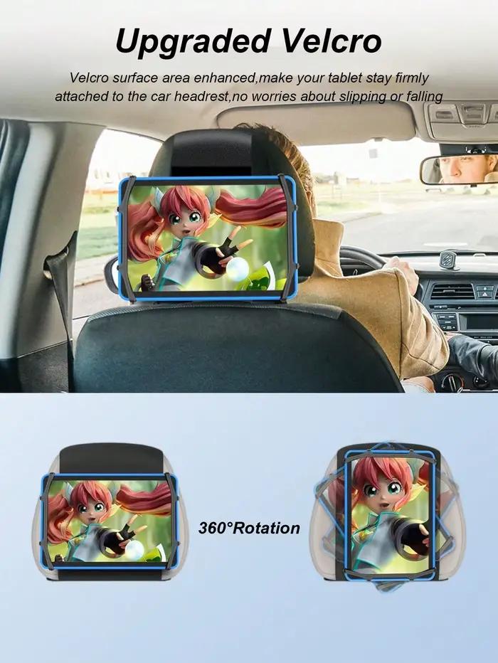 Support tablette pour appuie-tête de voiture – 360 ° Rotatif