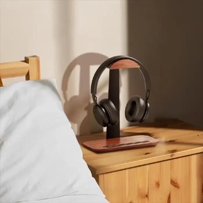 Support de casque de bureau de haute qualité avec base de rangement - Support universel pour casque et présentoir pour la maison et le bureau