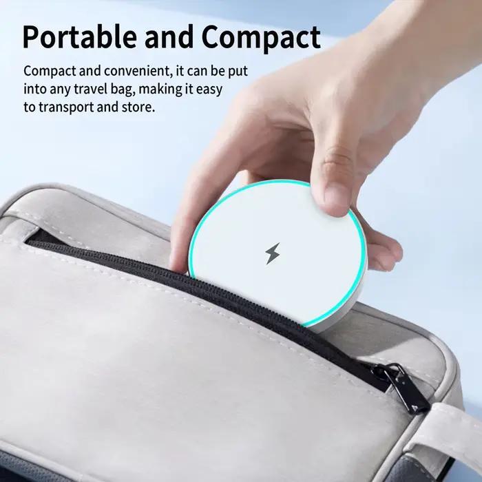 Chargeur Magnétique Sans Fil 15W à Charge Rapide Pratique pour Samsung Apple 17 16 15 14 Pro Max Airpods 4 Pro Station