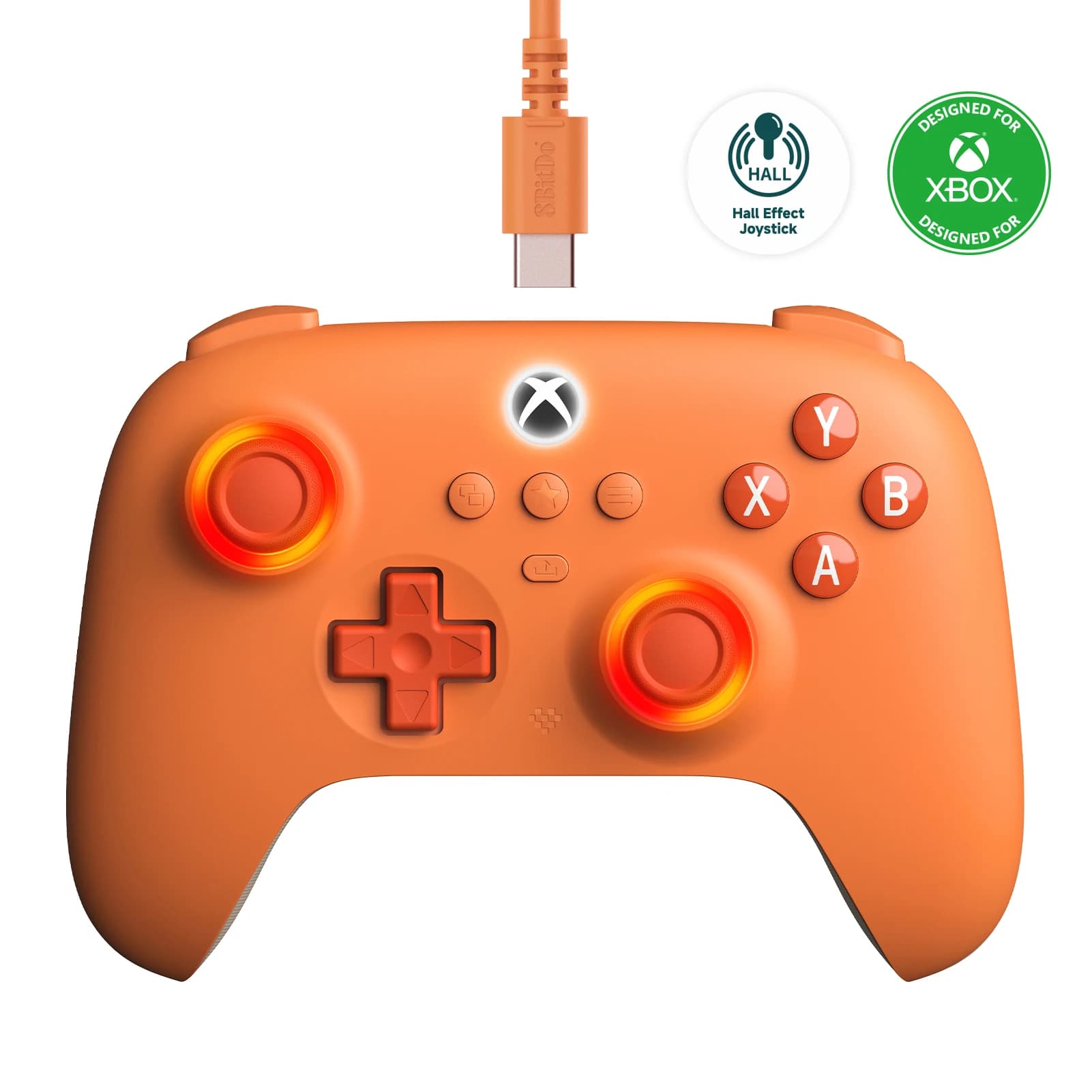 Contrôleur filaire 8Bitdo Ultimate C pour Xbox avec joysticks à effet Hall, prise en charge de la sé
